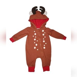 Cat & Jack Newborn Reindeer Jumpsuit